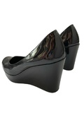 Patent wedge shoes