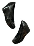 Patent wedge shoes