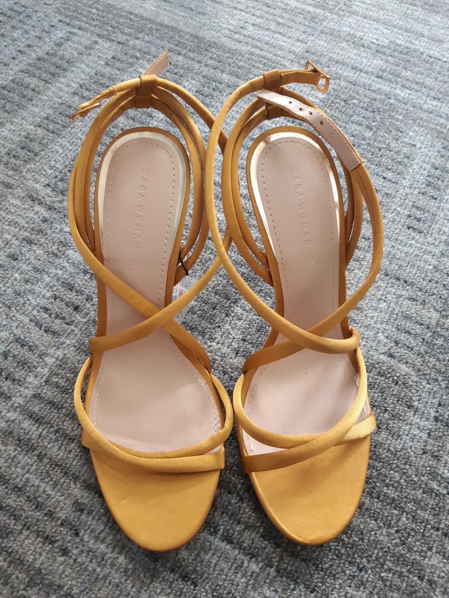 ZARA NEW WOMAN VELVET SLINGBACK SHOES WITH BOW MUSTARD YELLOW 35-42  1226/310 | eBay