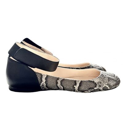 Exotic leather Ballet flats