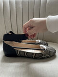 Exotic leather Ballet flats