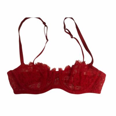 Minelli Lace Babydoll 2 Pcs set - Red Lace (Free Size)