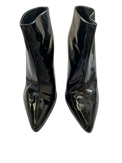 Patent ankle boots