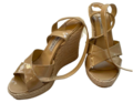 Patent wedge sandals