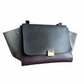 Leather Trapeze Handbag