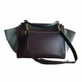 Leather Trapeze Handbag