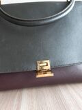 Leather Trapeze Handbag