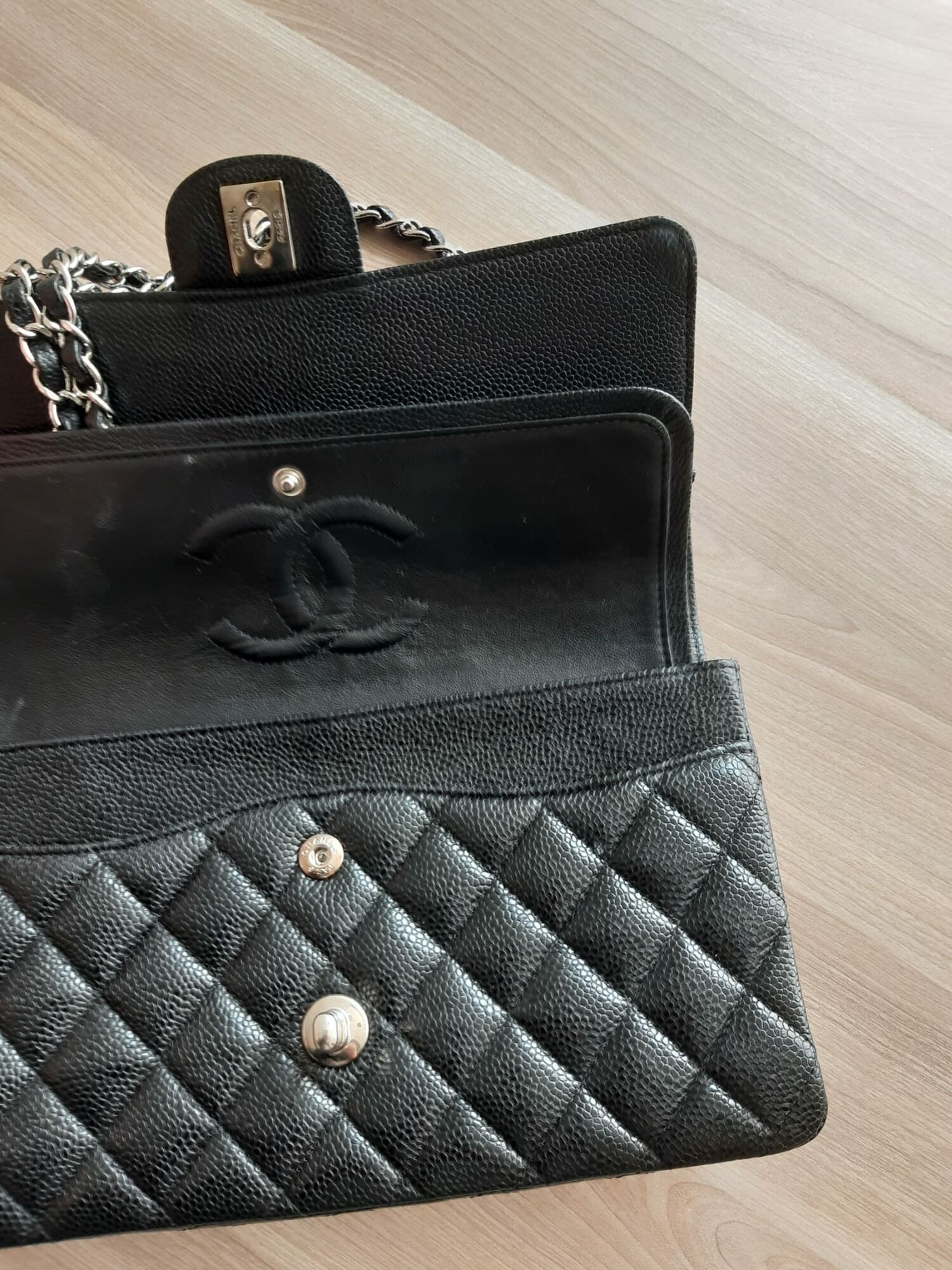 Chanel Caviar Quilted Medium Double Flap Bag Black