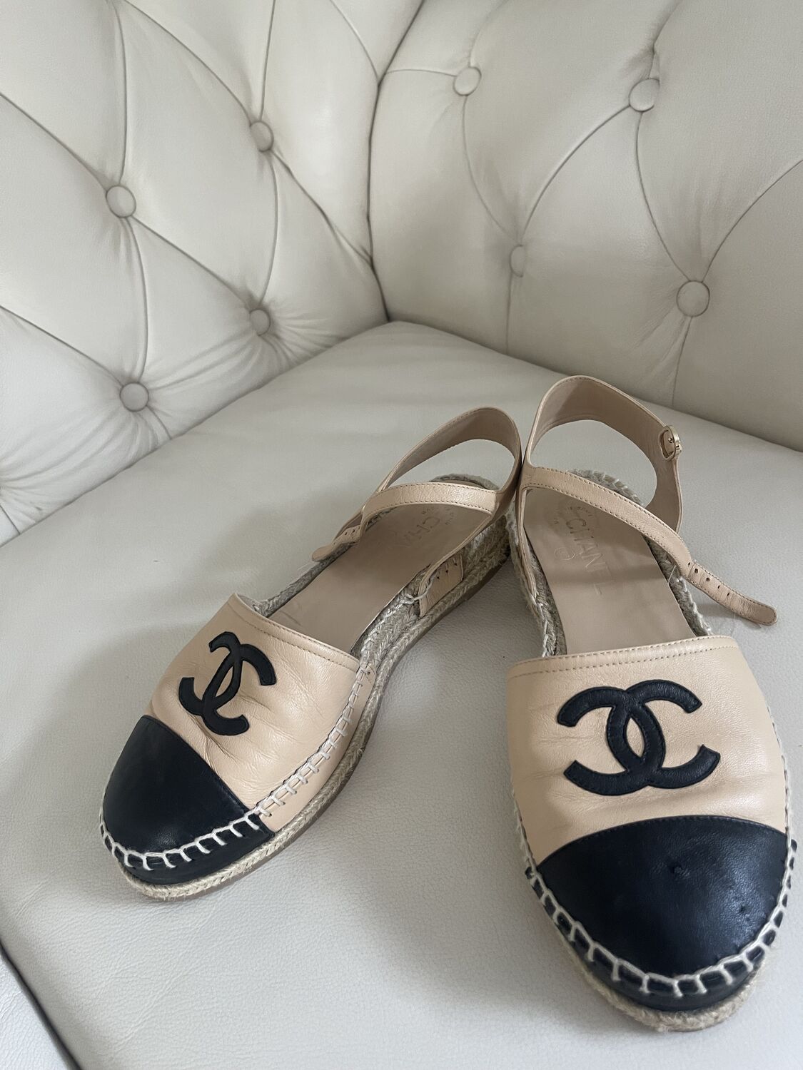 Leather Espadrilles Chanel - 38, buy pre-owned at 400 EUR
