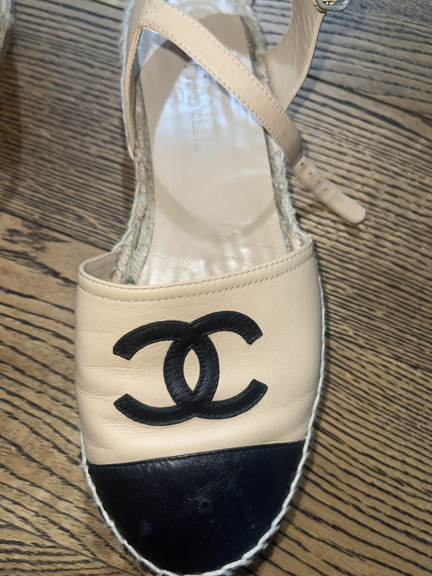 Leather Espadrilles Chanel - 38, buy pre-owned at 400 EUR