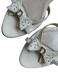 Bow leather slides