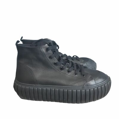 Leather High-Top Sneakers