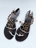 Embellished Leather Sandals