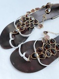 Embellished Leather Sandals