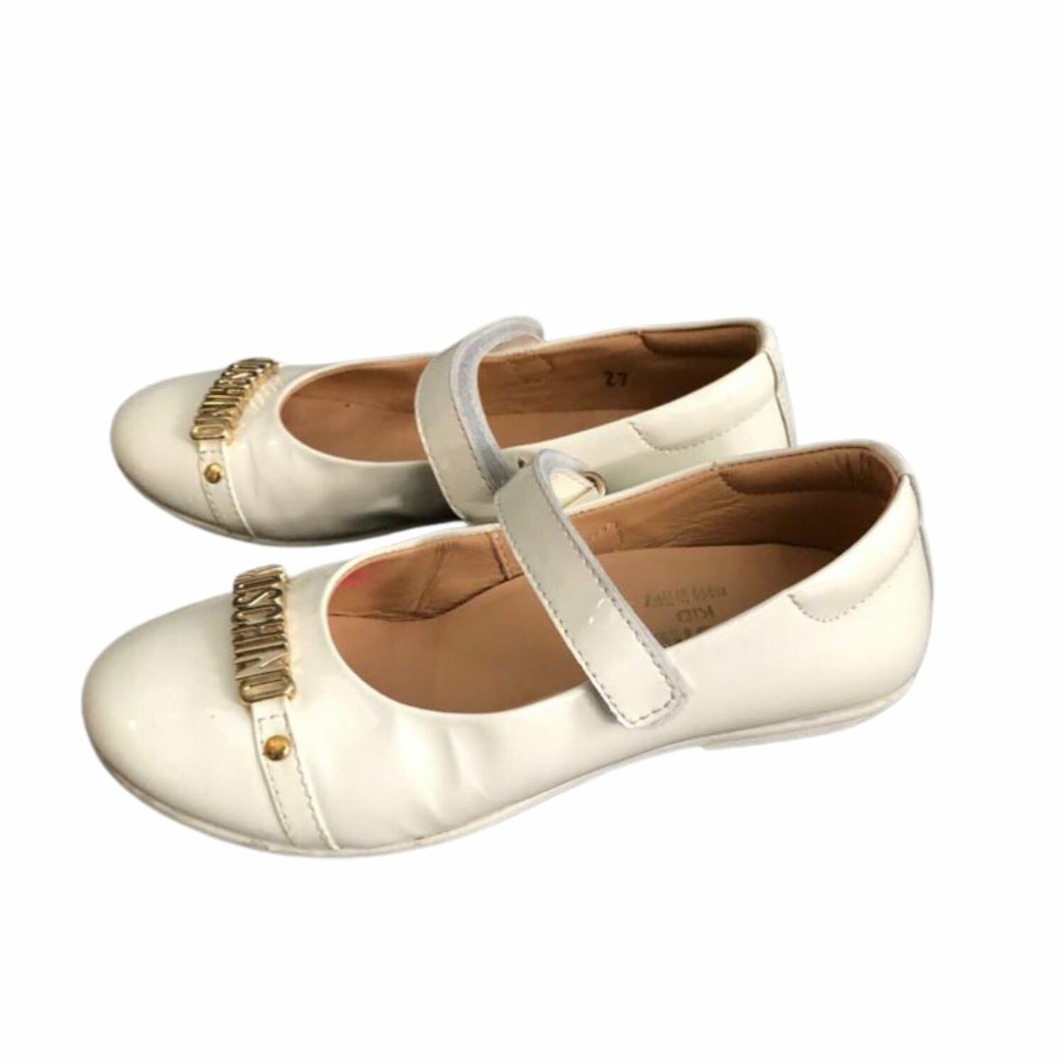 Leather Ballet Flats Moschino 27 buy pre owned at 30 EUR