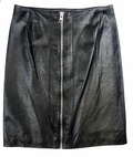 Leather mini skirt