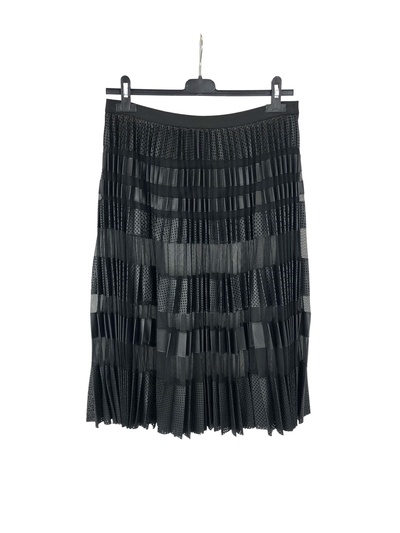 Faux leather pleated skirt