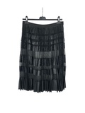 Faux leather pleated skirt