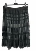 Faux leather pleated skirt