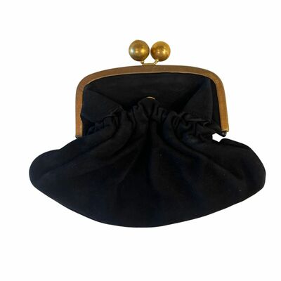 Suede clutch
