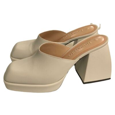 Leather slides