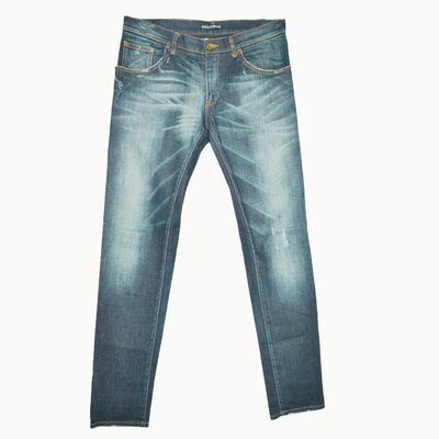 Blue slim conic jeans