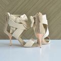 Silk wrapped sandals