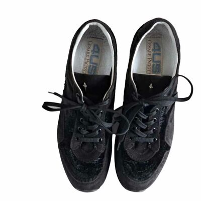 Leather mix sneakers