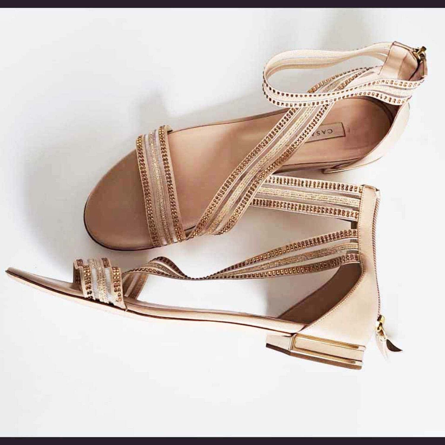 Casadei flat hotsell sandals