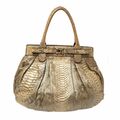 Python leather handbag