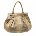 Python leather handbag