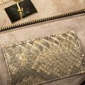 Python leather handbag