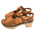 Wooden platform sandals