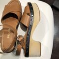 Wooden platform sandals