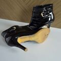 Lacquer leather ankle boots