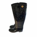 Black Monogram Rubber Boots