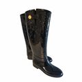 Black Monogram Rubber Boots