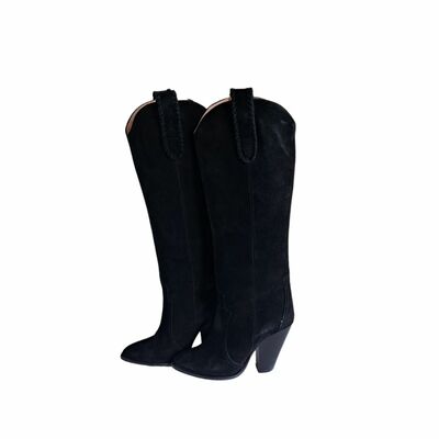 Suede Cowboy Boots