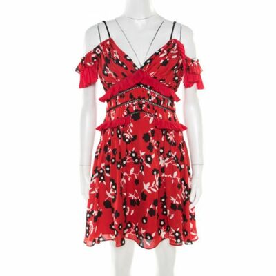 Red Floral Mini dress