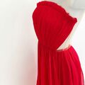 Silk long dress with tail