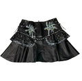 Painted leather skirt