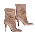 Calf high leather boots