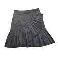 Cotton ruffle overlap skirt