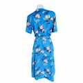 Flower print wrap dress
