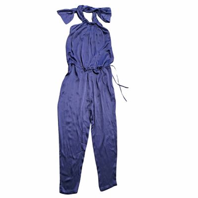 Satin halterneck jumpsuit