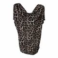 Animal print sleeveless blouse