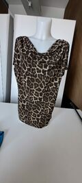 Animal print sleeveless blouse
